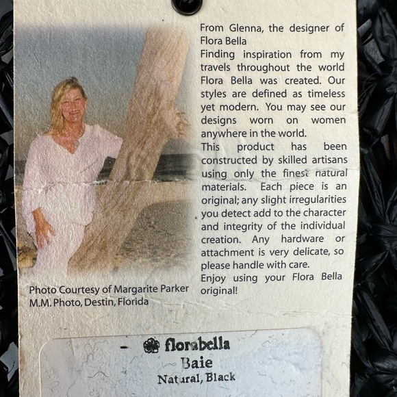 Florabella Baie Beach Tote Bag Rafia Natural Resort NWT - Picture 5 of 8